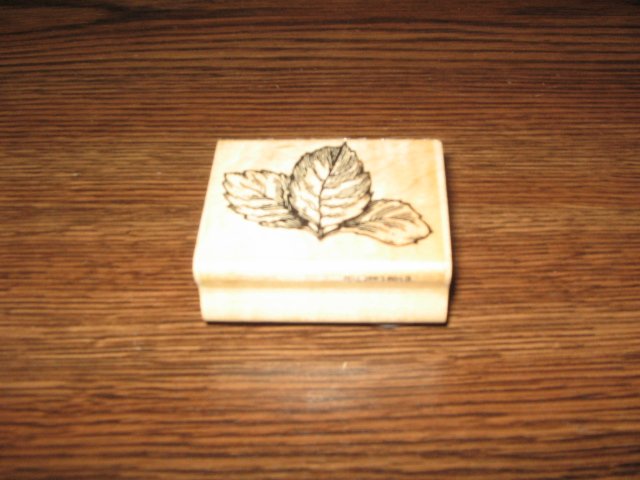 Leaf Trio Wood Mounted Rubber Stamp by Stampendous
