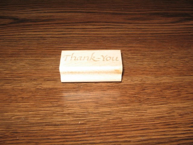 Thank You Wood Mounted Rubber Stamp