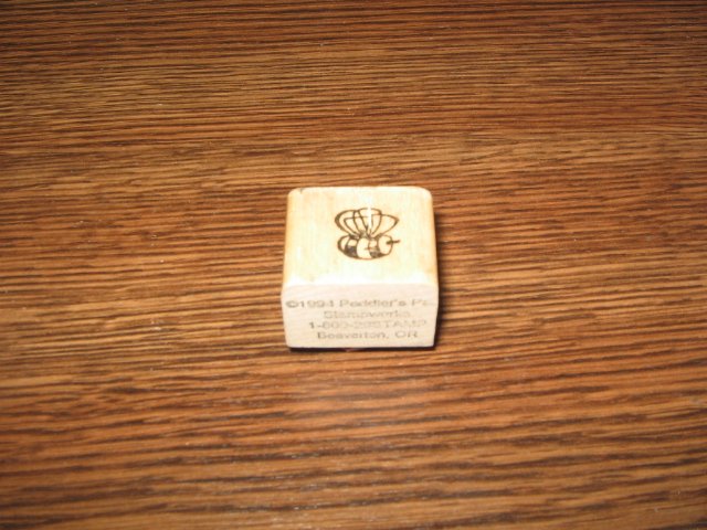 Tiny Bee Wood Mounted Rubber Stamp by Peddler's Pack