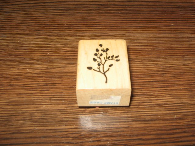 Leaf Sprig Wood Mounted Rubber Stamp by Posh Impressions