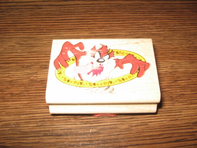 Looney Tunes Taz Wood Mounted Rubber Stamp by Rubber Stampede