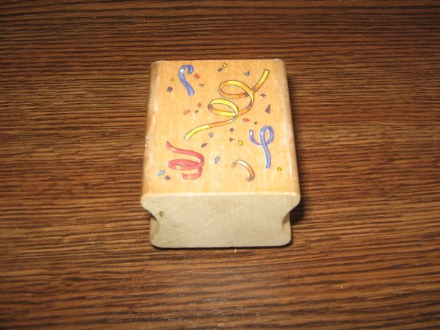 Confetti Wood Mounted Rubber Stamp by All Night Media