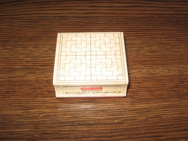 Geometric Maze Background Wood Mounted Rubber Stamp by Hero Arts