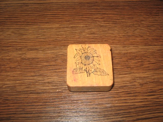 Sunflower Wood Mounted Rubber Stamp by Comotion