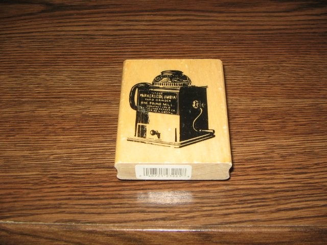 Vintage Coffee Mill Wood Mounted Rubber Stamp by Anita's