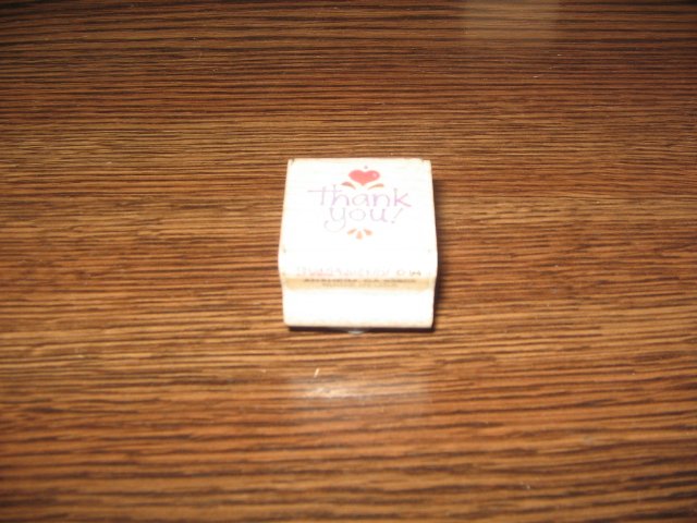 Thank You! Wood Mounted Rubber Stamp by Stampendous