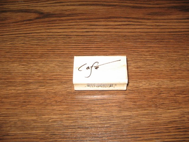 Cafe Wood Mounted Rubber Stamp by Inkadinkado