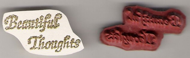 Beautiful Thoughts Unmounted Rubber Stamp