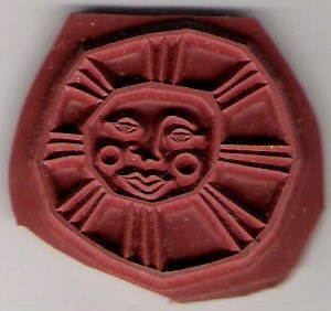 Sun Unmounted Rubber Stamp