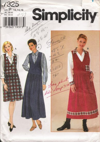 Misses' Blouse & Jumper Sewing Pattern Size 12-16 Simplicity 7325 UNCUT