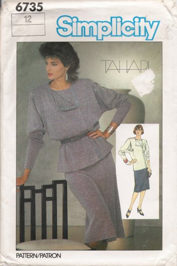 Misses' Two-Piece Dress Sewing Pattern Size 12 Simplicity 6735 UNCUT