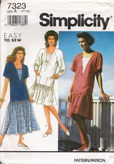 Misses' Dress Sewing Pattern Size PT-XL Simplicity 7323 UNCUT