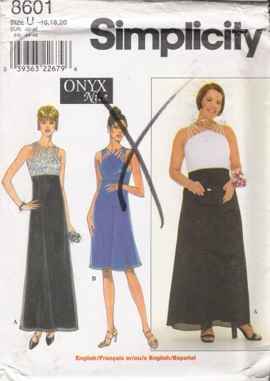 Misses' Dress Sewing Pattern Size 16-20 Simplicity 8601 UNCUT