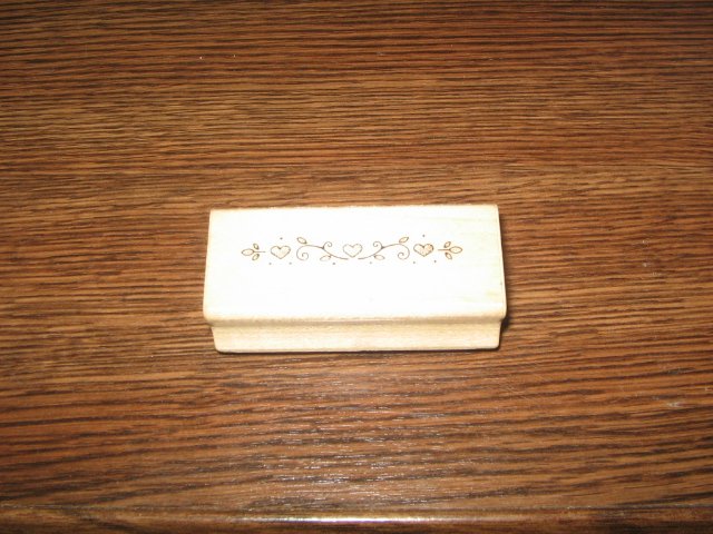 Heart Border Wood Mounted Rubber Stamp by Hero Arts