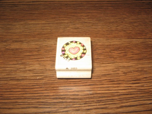 Heart Wood Mounted Rubber Stamp by Stampassions