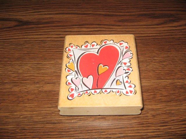 Bloomin' Hearts Wood Mounted Rubber Stamp by Rubber Stampede