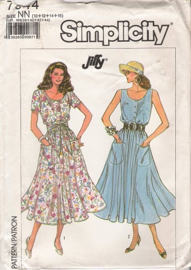 Misses' Dress Sewing Pattern Size 10-16 Simplicity 7944 UNCUT