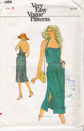 Vintage Sewing Pattern Misses' Dress Size 8 Vogue 7356 UNCUT