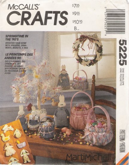 Easter Decorations Sewing Pattern McCalls 5225 UNCUT