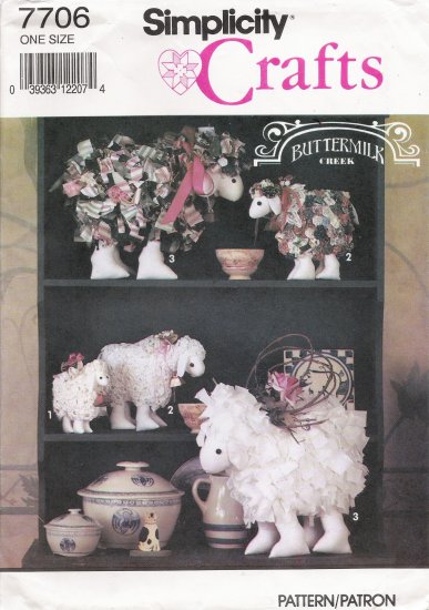 Decorative Lamb Sewing Pattern Simplicity 7706 UNCUT