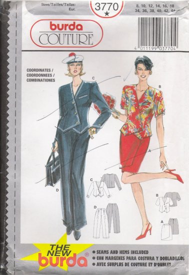 Misses' Coordinates Sewing Pattern Size 8-18 Burda 3770 UNCUT