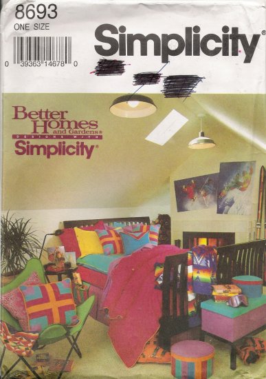 Bedroom Basics Sewing Pattern Simplicity 8693 UNCUT