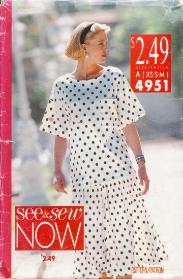 Misses' Top & Skirt Sewing Pattern Size XS-M Butterick See & Sew 4951 UNCUT