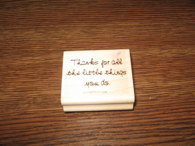 Thank You Saying Wood Mounted Rubber Stamp by Stampin Up