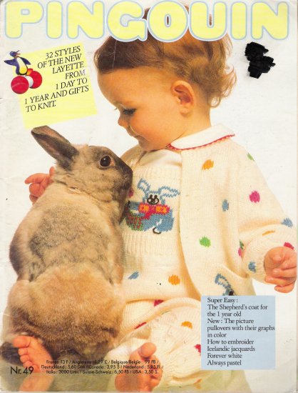 Pingouin #49 Baby Layette & Stuffed Toy Knitting Pattern Book