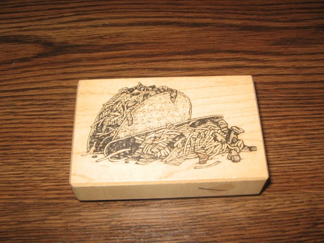 Tacos Wood Mounted Rubber Stamp by Stampa Barbara
