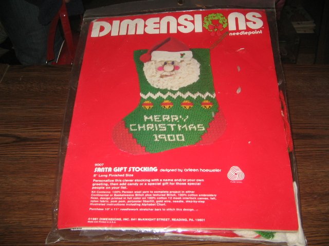 Vintage Santa Gift Stocking Kit by Dimensions Needlepoint