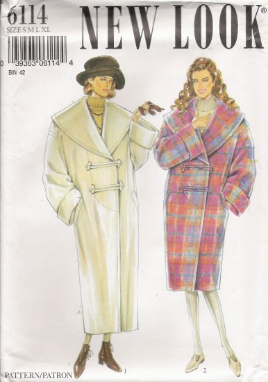 Misses' Coat Sewing Pattern Size S-XL Simplicity New Look 6114 UNCUT