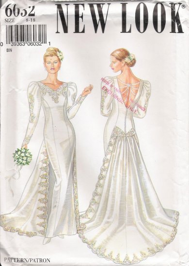 Misses' Wedding Dress Sewing Pattern Size 8-18 Simplicity New Look 6032 UNCUT