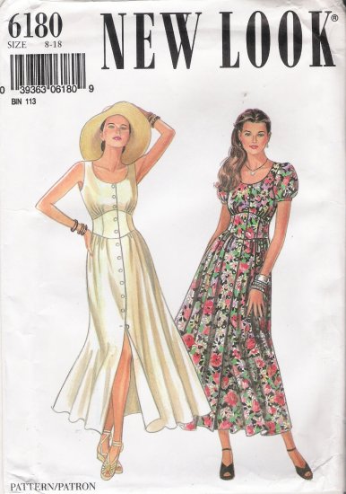 Misses' Dress Sewing Pattern Size 8-18 Simplicity New Look 6180 UNCUT