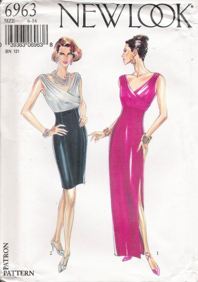 Misses' Evening Dress Sewing Pattern Size 6-16 Simplicity New Look 6963 UNCUT