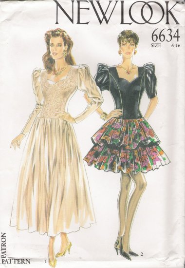 Misses' Dress Sewing Pattern Size 6-16 Simplicity New Look 6634 UNCUT