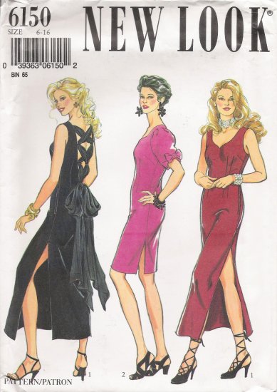 Misses' Dress Sewing Pattern Size 6-16 Simplicity New Look 6150 UNCUT