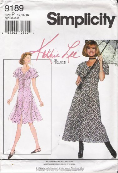 Misses' Dress Sewing Pattern Size 12-16 Simplicity 9189 UNCUT