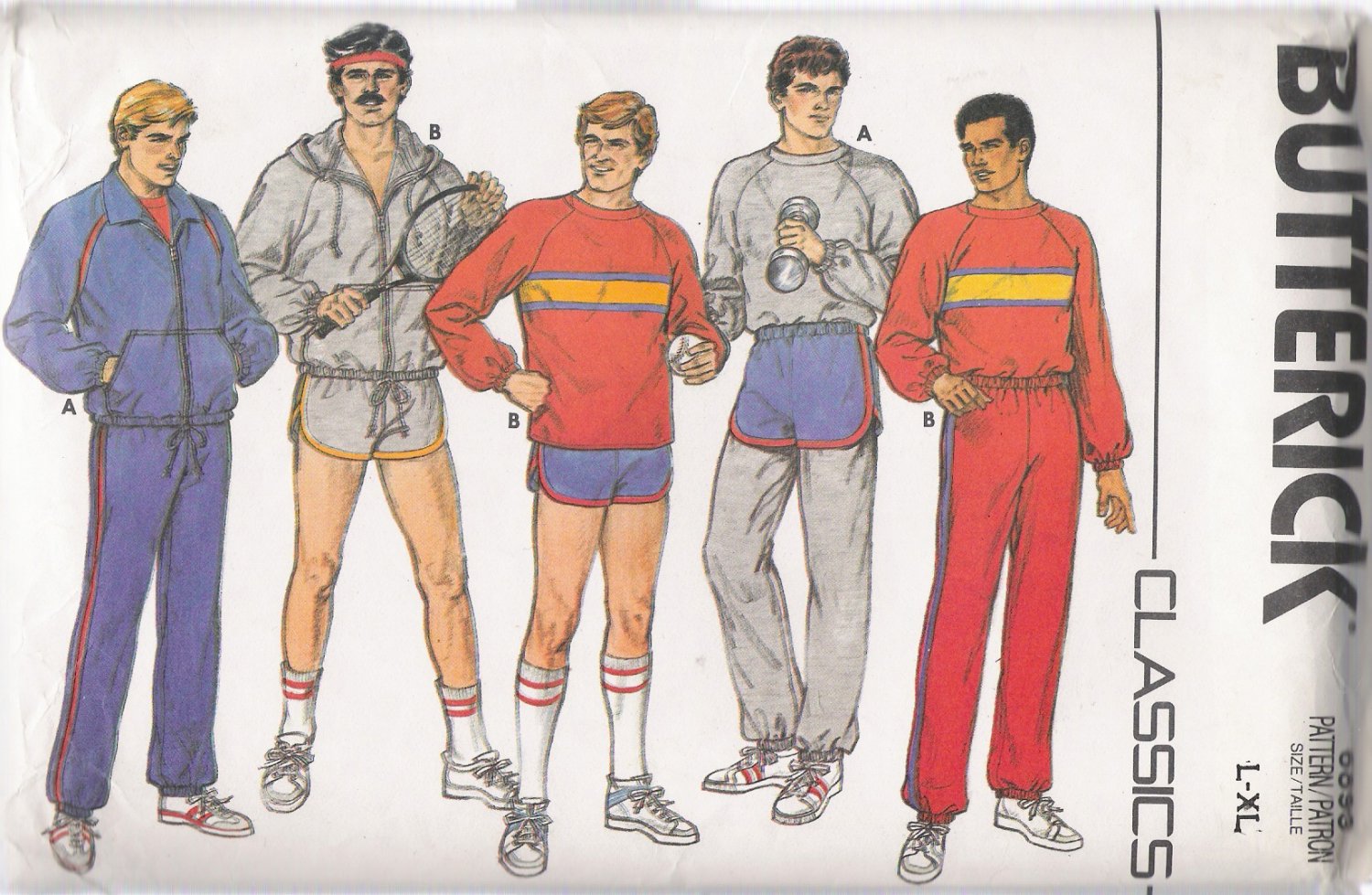 Vintage Sewing Pattern Men's Jacket Top Shorts Pants Size L-XL Butterick 6893 UNCUT