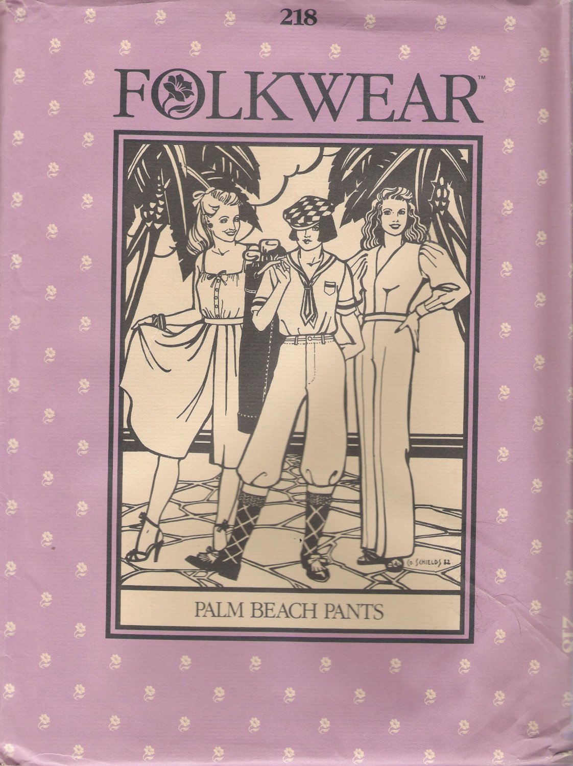 Misses' Palm Beach Pants Sewing Pattern Size 8-14 Folkwear 218 UNCUT