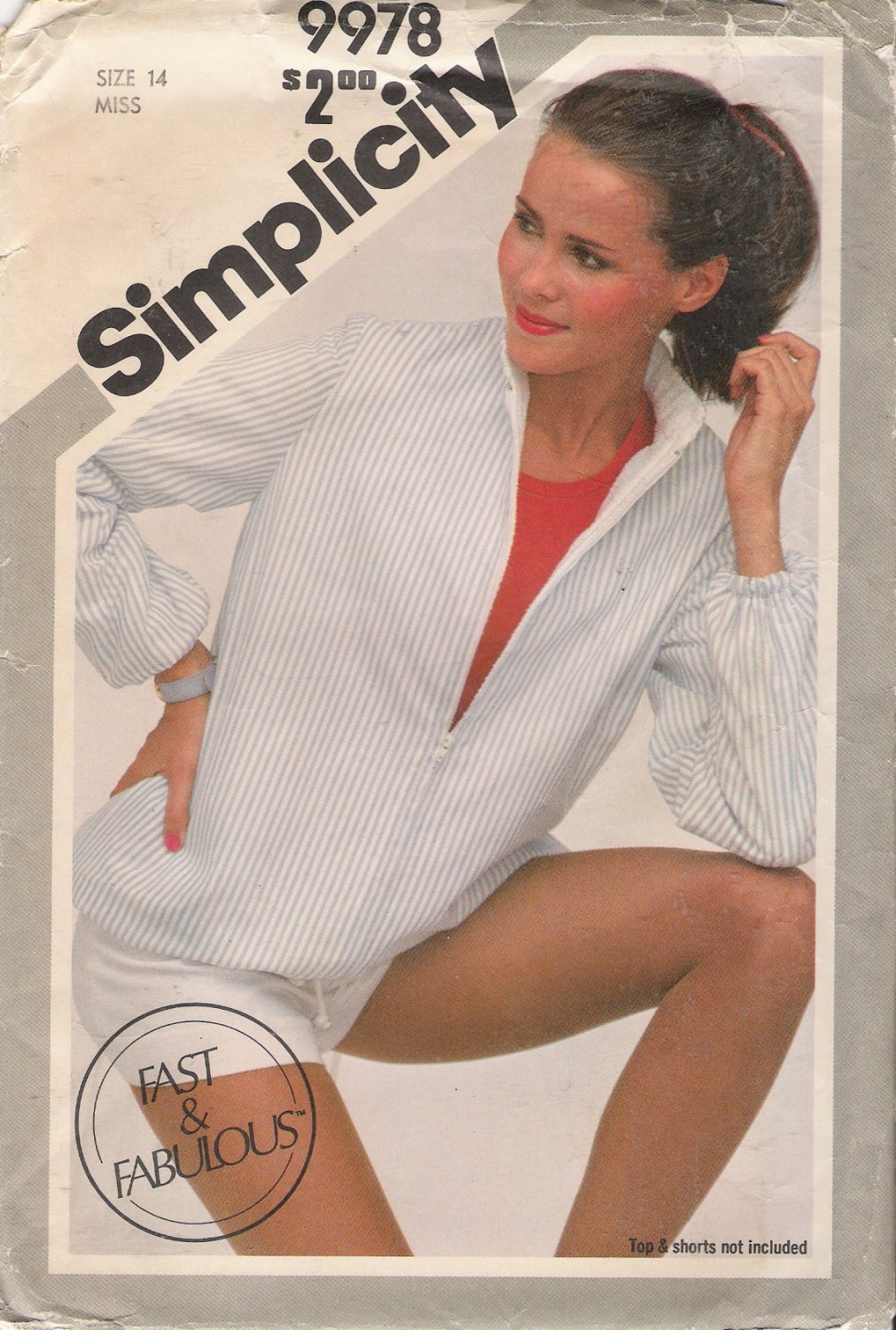 Vintage Sewing Pattern Misses' Reversible Jacket Size 14 Simplicity 9978 UNCUT
