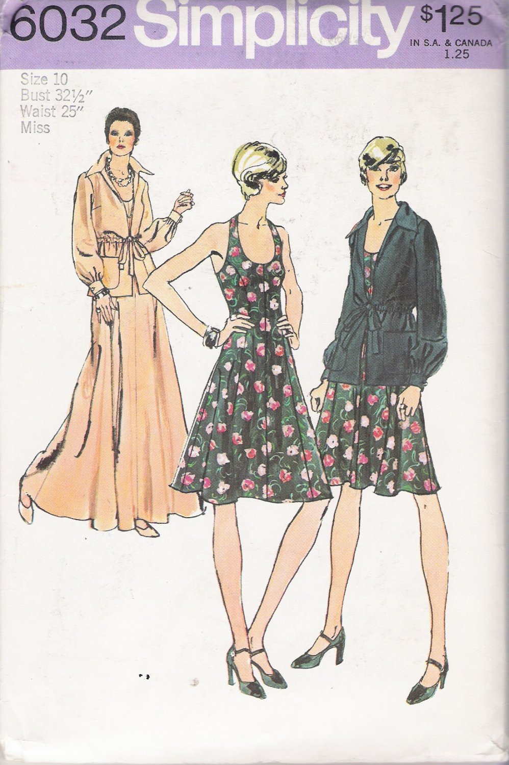 Vintage Sewing Pattern Misses' Halter Dress & Jacket Size 10 Simplicity 6032 UNCUT