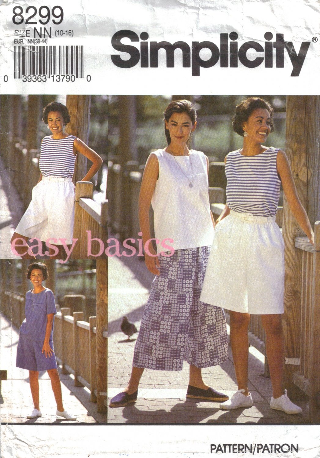 Misses' Split Skirt & Tops Sewing Pattern Size 10-16 Simplicity 8299 UNCUT