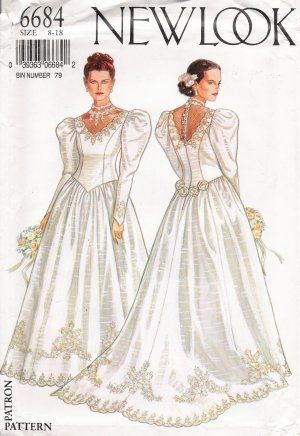 Misses 39 Wedding Dress Sewing Pattern Size 818 Simplicity New Look 6684 