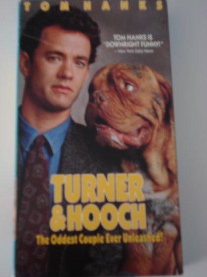 Vhs Tape Movie Turner & Hooch With Tom Hanks Comedy