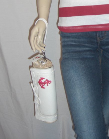DIY Nautical Wicker Sailor Anchor Patch Clutch Wristlet Bag