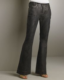 New Auth Rich and Skinny Metallic bell Leg jean Size 28