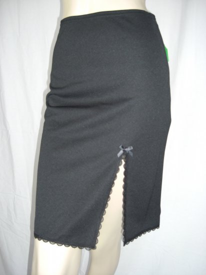 NWT Sexy Front Slit Lace Trim Slim Pencil Skirt S SML