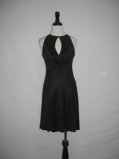NWT Arden B Keyhole Asymm Black Cocktail Dress L $118