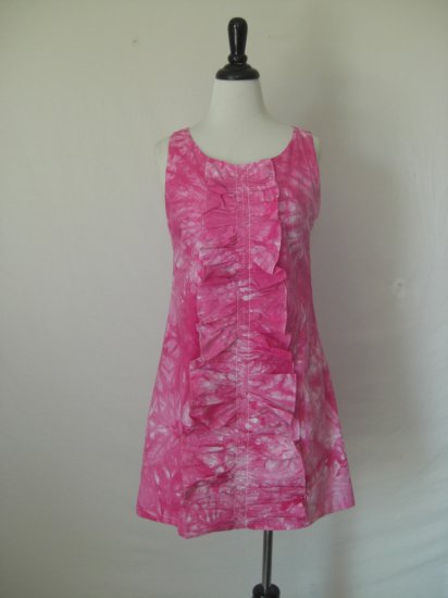NWT Tie Dye Ruffle front tank Shift Dress size L Large
